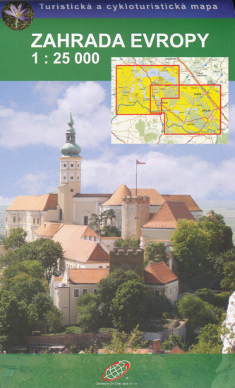 detail Zahrada Evropy, Lednický park & plán Mikulova 1:25t, mapa GOL