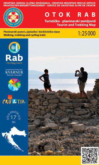 detail Otok Rab 1:25.000 turistická mapa HGSS