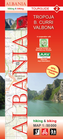 detail Albánie 1:50 000 (2) Tropoja – B. Curri – Valbona