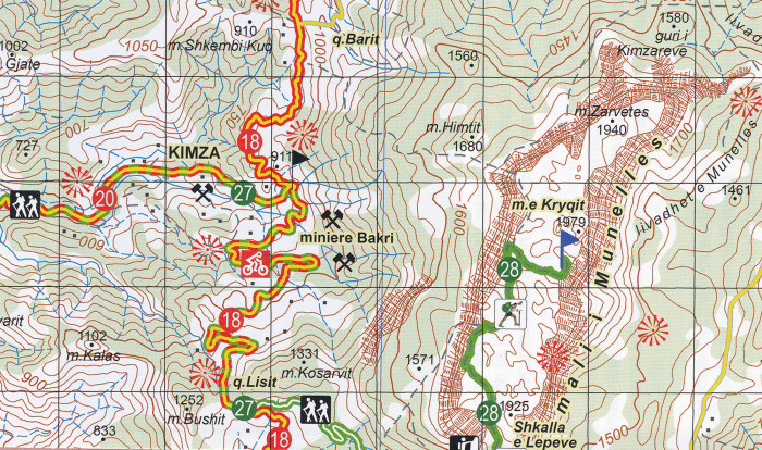 detail Albánie 1:50 000 (4) Puka