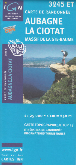 detail IGN 3245 ET Aubagne La Ciotat 1:25t mapa IGN
