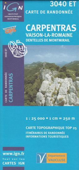 detail IGN 3040 ET Carpentras 1:25t mapa IGN