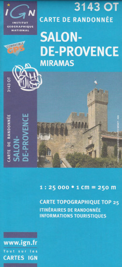 detail IGN 3143 OT Salon de Provence 1:25t tur. mapa IGN