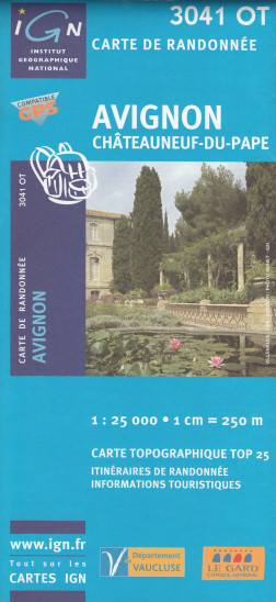 detail IGN 3041 OT Avignon 1:25t mapa IGN