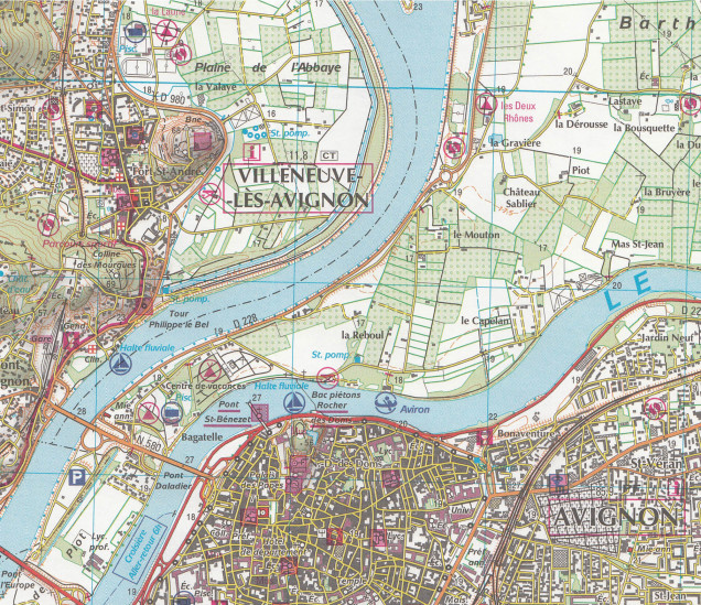 detail IGN 3041 OT Avignon 1:25t mapa IGN