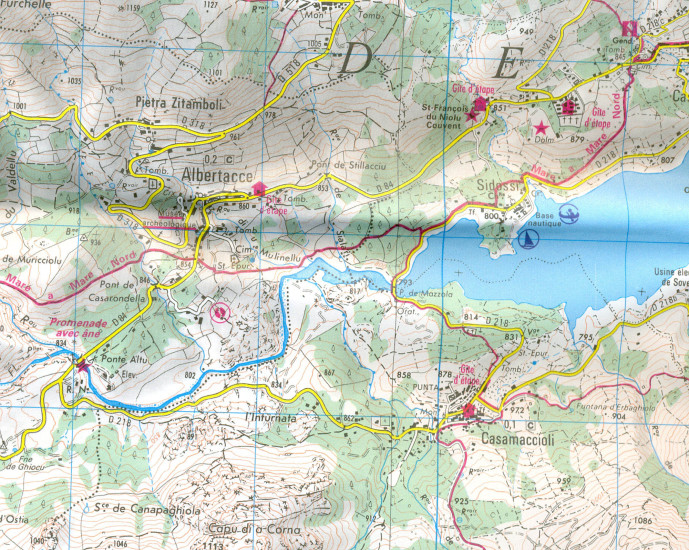 detail IGN 4250 OT Corte / Monte Cinto / PNR de Corse 1:25t mapa IGN