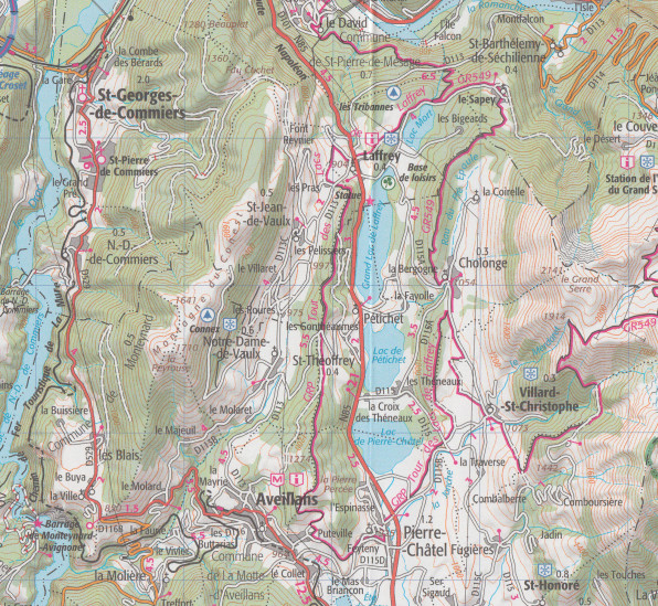 detail Massif du Vercors 1:75t mapa IGN