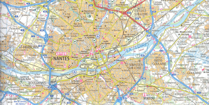 detail IGN 124 Nantes / St-Nazaire 1:100t mapa IGN