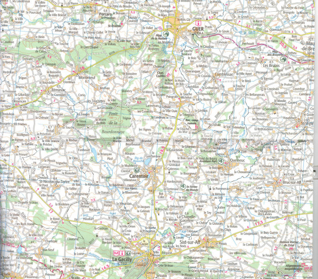 detail IGN 124 Nantes / St-Nazaire 1:100t mapa IGN