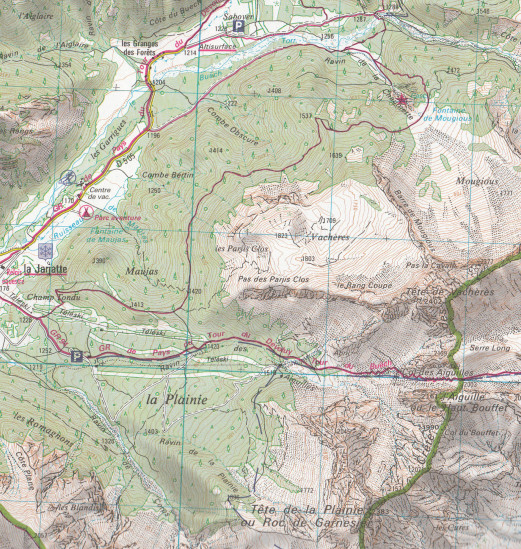 detail IGN 3337 OT Devoluy 1:25t mapa IGN