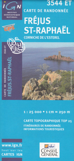 detail IGN 3544 ET Frejus - St. Raphael 1:25t mapa IGN