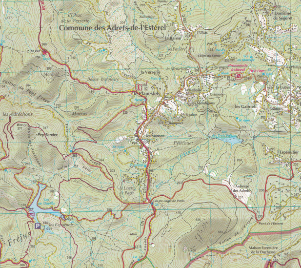 detail IGN 3544 ET Frejus - St. Raphael 1:25t mapa IGN