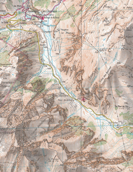 detail IGN 3531ET St. Gervais - Les Bains 1:25t mapa IGN