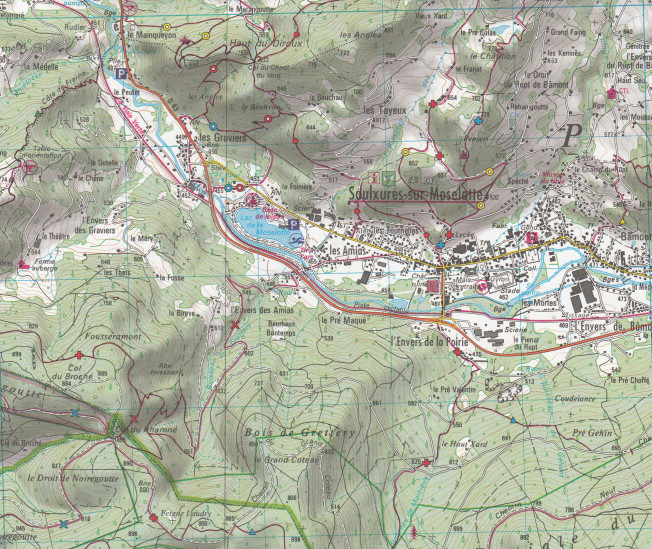 detail IGN 3619OT Bussang La Bresse 1:25t mapa IGN