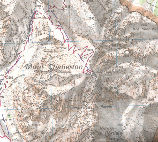 detail IGN 3536OT Briancon 1:25t mapa IGN