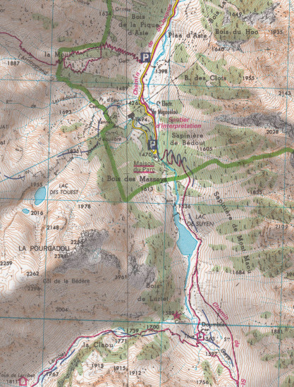 detail IGN 1647 OT Vignemale 1:25t mapa IGN