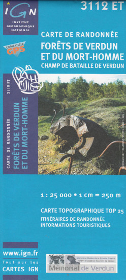 detail IGN 3112 ET Forest du Verdun 1:25t mapa IGN