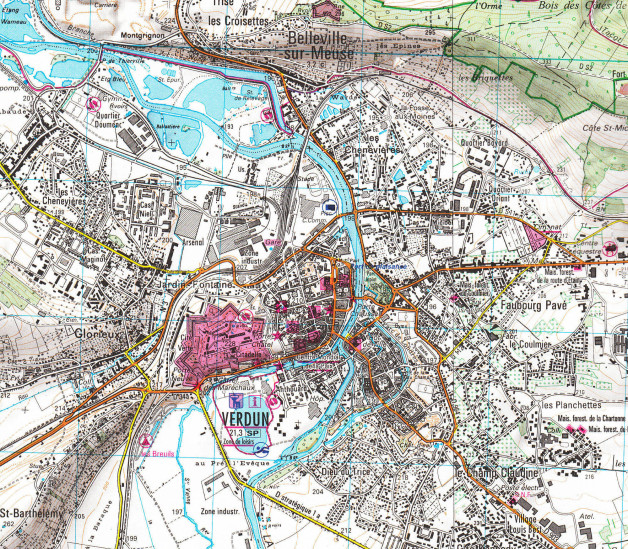 detail IGN 3112 ET Forest du Verdun 1:25t mapa IGN