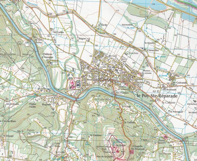 detail IGN 3243OT Pertuis Lourmain 1:25t mapa IGN