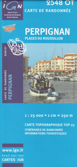 detail IGN 2548 OT Perpignan 1:25t mapa IGN