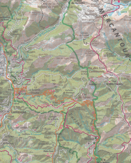 detail Mercantour 1:75t mapa IGN
