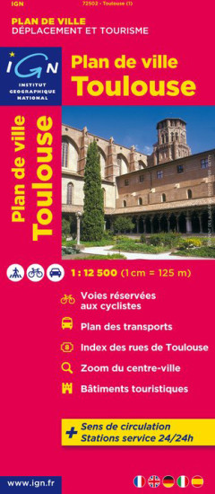 detail Toulouse 1:12,5t plán města IGN