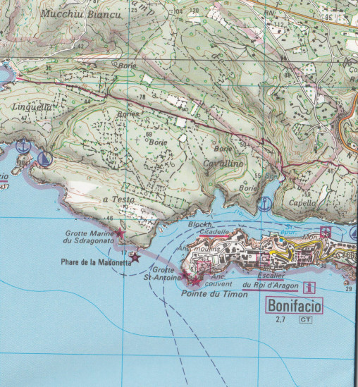 detail IGN 4255 OT Bonifacio 1:25t mapa IGN