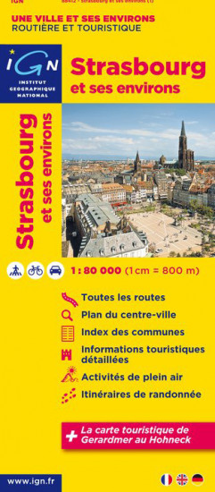 detail Strasbourg & okolí 1:80t mapa IGN