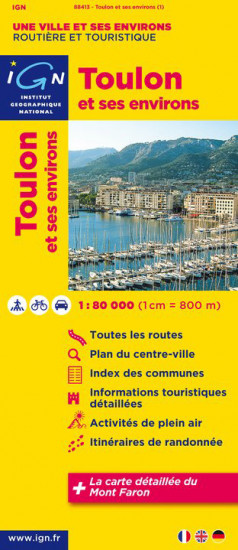 detail Toulon & okolí 1:80t mapa IGN