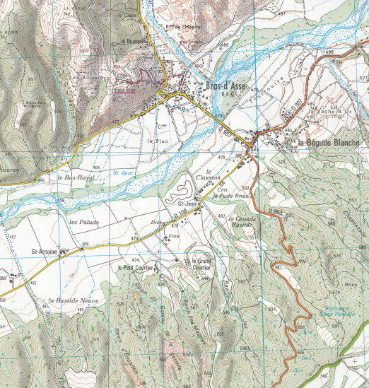 detail IGN 3342 ET Plateau de Valensole 1:25t mapa IGN