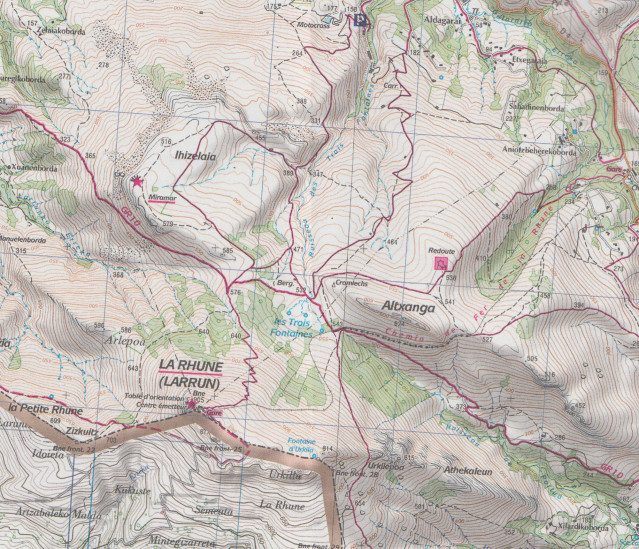 detail Pays Basque 1:75t mapa IGN