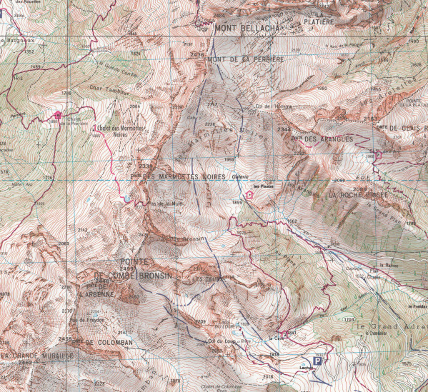 detail IGN 3432 ET Albertville 1:25t mapa IGN
