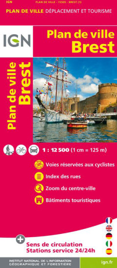 detail Brest 1:12,5t plán města IGN