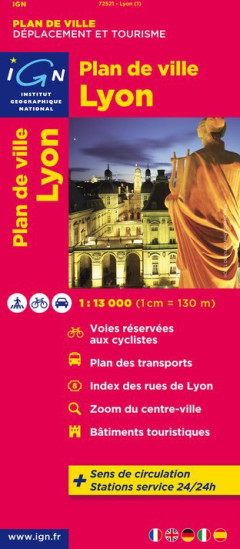 detail Lyon 1:13t plán města IGN