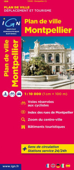 detail Montpellier 1:10t plán města IGN