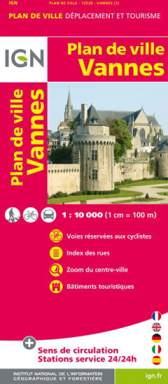 detail Vannes 1:10t plán města IGN