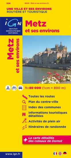 detail Metz & okolí 1:80t mapa IGN