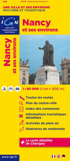 detail Nancy & okolí 1:80t mapa IGN