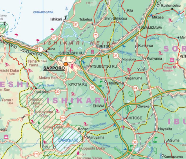 detail Japonsko (Japan) 1:850t atlas ITM