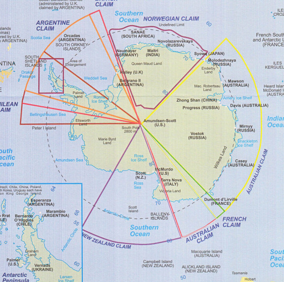detail Antarktida (Antarctica) 1:8m mapa ITM