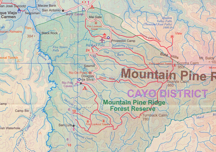 detail Belize 1:300t & Eastern Guatemala 1:470t mapa ITMB