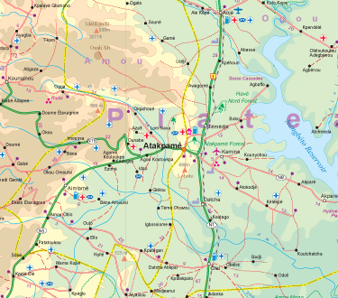 detail Benin & Togo 1:580t mapa ITM