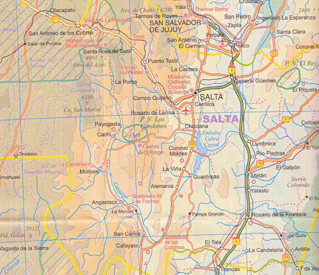 detail Buenos Aires & North Argentina 1:12,5t mapa ITM