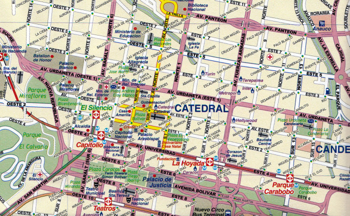 detail Caracas 1:12,5t mapa ITM