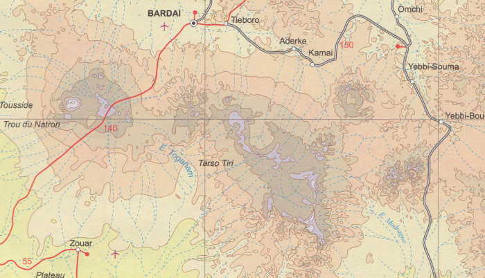 detail Čad (Chad) 1:1,5m mapa ITM