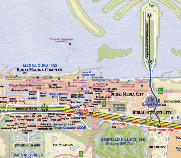 detail Dubaj (Dubai) 1:15t mapa ITM