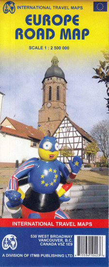 detail Evropa (Europe) 1:2,5m mapa ITM