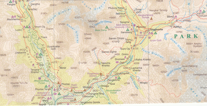 detail Mt. Everest 1:100t mapa ITM