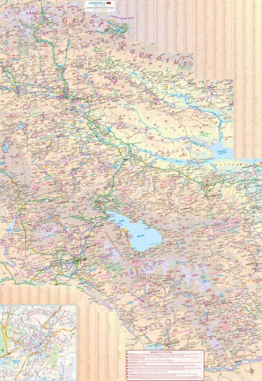 detail Armenia (Arménie) & Gruzie (Georgia) 1:430.000 mapa ITMB