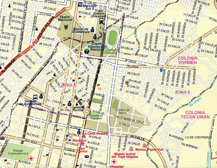 detail Guatemala 1:470t mapa ITM